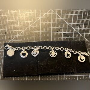 Authentic Tiffany & Co. Lucky Charm Bracelet with Star & Heart Charms